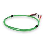 Picture of 3m ST to ST Green OM1 Duplex OFNP (Plenum-Rated) MMF Fiber Patch Cable
