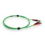 Picture of 3m ST to ST Green OM1 Duplex OFNP (Plenum-Rated) MMF Fiber Patch Cable