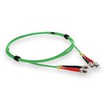 Picture of 3m ST to ST Green OM1 Duplex OFNP (Plenum-Rated) MMF Fiber Patch Cable