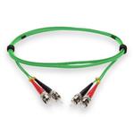 Picture of 3m ST to ST Green OM1 Duplex OFNP (Plenum-Rated) MMF Fiber Patch Cable