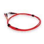 Picture of 3m ST to ST Red OM1 Duplex OFNP (Plenum-Rated) MMF Fiber Patch Cable