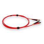Picture of 3m ST to ST Red OM1 Duplex OFNP (Plenum-Rated) MMF Fiber Patch Cable