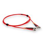 Picture of 3m ST to ST Red OM1 Duplex OFNP (Plenum-Rated) MMF Fiber Patch Cable