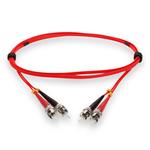 Picture of 3m ST to ST Red OM1 Duplex OFNP (Plenum-Rated) MMF Fiber Patch Cable