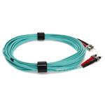 Picture of 5m ST to ST Aqua OM3 Duplex OFNR (Riser-Rated) Fiber Patch Cable