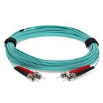 Picture of 5m ST to ST Aqua OM3 Duplex OFNR (Riser-Rated) Fiber Patch Cable