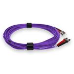 Picture of 9m ST to ST Purple OM4 Duplex OFNR (Riser-Rated) Fiber Patch Cable