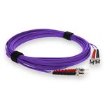 Picture of 9m ST to ST Purple OM4 Duplex OFNR (Riser-Rated) Fiber Patch Cable
