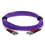 Picture of 9m ST to ST Purple OM4 Duplex OFNR (Riser-Rated) Fiber Patch Cable