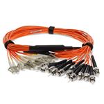 Picture of 3m 12xST to 12xLC Orange OM1 OFNR (Riser-Rated) Fiber Trunk Cable