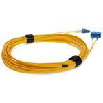 Picture of 9m USC to LC Yellow OS2 Duplex OFNR (Riser-Rated) TAA SMF Fiber Patch Cable