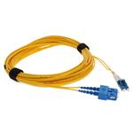 Picture of 9m USC to LC Yellow OS2 Duplex OFNR (Riser-Rated) TAA SMF Fiber Patch Cable