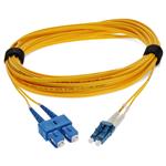 Picture of 9m USC to LC Yellow OS2 Duplex OFNR (Riser-Rated) TAA SMF Fiber Patch Cable