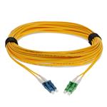 Picture of 20m ALC to LC Yellow OS2 Duplex Microboot, Snagless OFNR (Riser-Rated) SMF Fiber Patch Cable