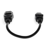 Picture of 3ft C13 Female to C14 Male 18AWG 100-250V at 10A Black Power Cable