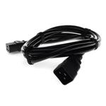 Picture of 3ft C19 Female to C20 Male 12AWG 100-250V at 20A Black Power Cable