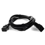 Picture of 3ft C19 Female to C20 Male 12AWG 100-250V at 20A Black Power Cable