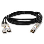 Picture of Arista Networks® CAB-D-2Q-200G-3M Compatible TAA 200GBase-CU QSFP-DD 200G to 2xQSFP28 100G NRZ Direct Attach Cable (Passive Twinax, 3m)