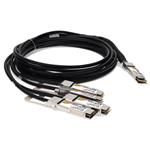 Picture of Arista Networks® CAB-D-4Q-400G-3M Compatible TAA 400GBase-CU QSFP-DD 400G to 4xQSFP56 100G PAM-4 Direct Attach Cable (Passive Twinax, 3m)