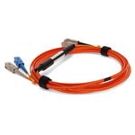 Picture of 2m Cisco® CAB-GELX-625-LC-SC-2M Compatible LC (Male) to SC (Male) Orange OM1 & OS1 Duplex Fiber Mode Conditioning Cable