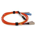 Picture of 2m Cisco® CAB-GELX-625-LC-SC-2M Compatible LC (Male) to SC (Male) Orange OM1 & OS1 Duplex Fiber Mode Conditioning Cable