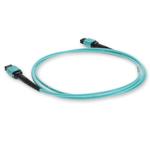 Picture of 3m MPO/UPC to MPO/UPC Aqua OM4 OFNR (Riser-Rated) 12-Strand Fiber Patch Cable
