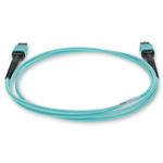 Picture of 3m MPO/UPC to MPO/UPC Aqua OM4 OFNR (Riser-Rated) 12-Strand Fiber Patch Cable