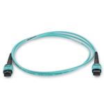 Picture of 3m MPO/UPC to MPO/UPC Aqua OM4 OFNR (Riser-Rated) 12-Strand Fiber Patch Cable