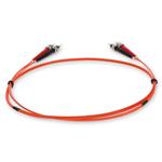 Picture of 2m ST to ST Orange OM1 Duplex OFNR (Riser-Rated) MMF Fiber Patch Cable