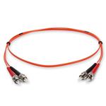 Picture of 2m ST to ST Orange OM1 Duplex OFNR (Riser-Rated) MMF Fiber Patch Cable