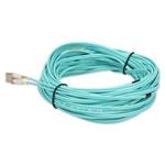 Picture of 15m LC to LC Aqua OM3 Duplex Microboot, Snagless OFNR (Riser-Rated) Fiber Patch Cable