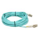 Picture of 15m LC to LC Aqua OM3 Duplex Microboot, Snagless OFNR (Riser-Rated) Fiber Patch Cable