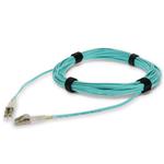 Picture of 1m LC to LC Aqua OM3 Duplex Microboot, Snagless OFNR (Riser-Rated) Fiber Patch Cable