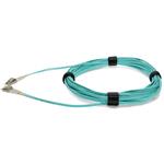 Picture of 1m LC to LC Aqua OM3 Duplex Microboot, Snagless OFNR (Riser-Rated) Fiber Patch Cable