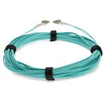 Picture of 1m LC to LC Aqua OM3 Duplex Microboot, Snagless OFNR (Riser-Rated) Fiber Patch Cable