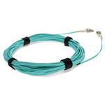 Picture of 1m LC to LC Aqua OM3 Duplex Microboot, Snagless OFNR (Riser-Rated) Fiber Patch Cable