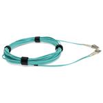 Picture of 1m LC to LC Aqua OM3 Duplex Microboot, Snagless OFNR (Riser-Rated) Fiber Patch Cable