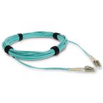 Picture of 1m LC to LC Aqua OM3 Duplex Microboot, Snagless OFNR (Riser-Rated) Fiber Patch Cable