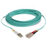 Picture of 20m SC to LC Aqua OM3 Duplex OFNR (Riser-Rated) Fiber Patch Cable