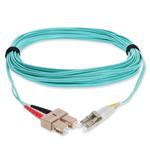 Picture of 2m SC to LC Aqua OM3 Duplex OFNR (Riser-Rated) Fiber Patch Cable