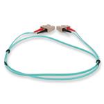 Picture of 10m SC to SC Aqua OM3 Duplex OFNR (Riser-Rated) Fiber Patch Cable