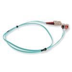 Picture of 10m SC to SC Aqua OM3 Duplex OFNR (Riser-Rated) Fiber Patch Cable