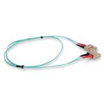 Picture of 10m SC to SC Aqua OM3 Duplex OFNR (Riser-Rated) Fiber Patch Cable