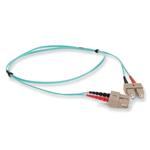 Picture of 10m SC to SC Aqua OM3 Duplex OFNR (Riser-Rated) Fiber Patch Cable
