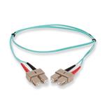 Picture of 10m SC to SC Aqua OM3 Duplex OFNR (Riser-Rated) Fiber Patch Cable