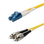 Picture of 3m LC to FC Yellow OS2 Duplex Microboot, Snagless OFNR (Riser-Rated) SMF Fiber Patch Cable