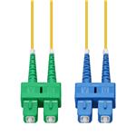 Picture of 15m ASC to SC Yellow OS2 Duplex OFNR (Riser-Rated) SMF Fiber Patch Cable
