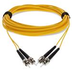 Picture of 2m ST to ST Yellow OS2 Duplex OFNR (Riser-Rated) SMF Fiber Patch Cable