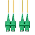Picture of 1m ASC to ASC Yellow OS2 Duplex OFNR (Riser-Rated) SMF Fiber Patch Cable