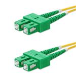 Picture of 1m ASC to ASC Yellow OS2 Duplex OFNR (Riser-Rated) SMF Fiber Patch Cable
